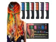 Hrebeň s farebnými kriedami na vlasy 6 farieb