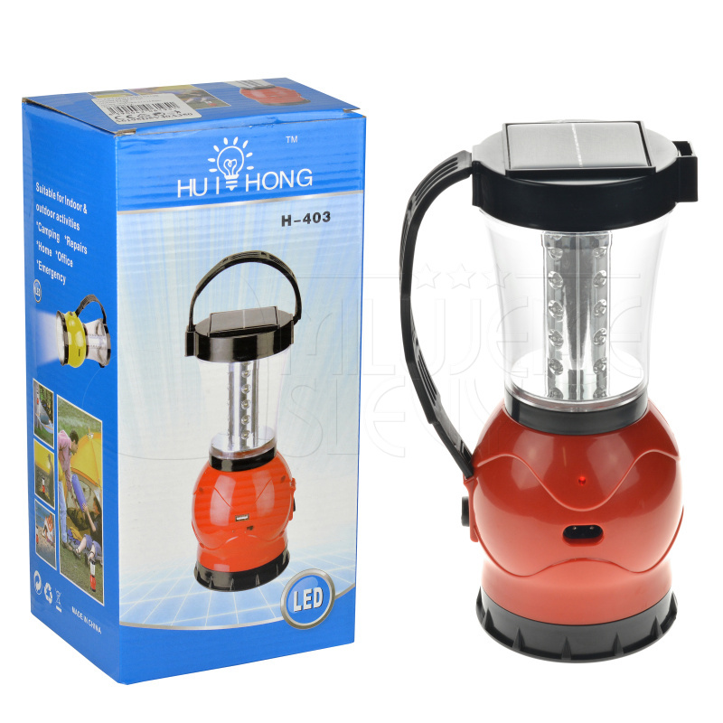 Solárna LED lampa na USB H-403 - Červená Solárna LED lampa na USB H-403 - Červená
