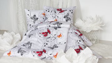 bavlna obliečky na 2 postele - Karolína šedá 140x200 70x90