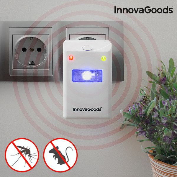 Odpudzovač Hmyzu a Hlodavcov s LED InnovaGoods Odpudzovač Hmyzu a Hlodavcov s LED InnovaGoods