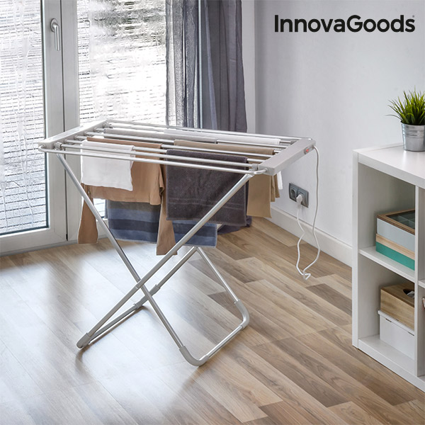Skladací Elektrický Sušiak na Bielizeň InnovaGoods 100 W Sivý (6 tyčí) Skladací Elektrický Sušiak na Bielizeň InnovaGoods 100 W Sivý (6 tyčí)